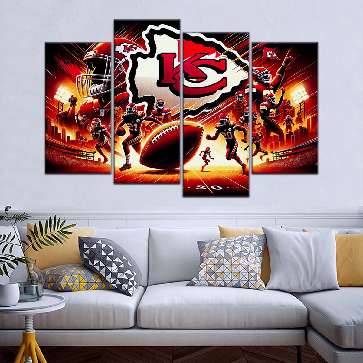 American Football Wall Art - AF5198 - Kansas City Chiefs - Super Bowl NFL Football Sports Team - American Football Poster - American Football Canvas