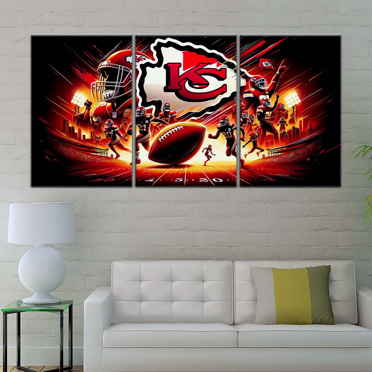 American Football Wall Art - AF5198 - Kansas City Chiefs - Super Bowl NFL Football Sports Team - American Football Poster - American Football Canvas