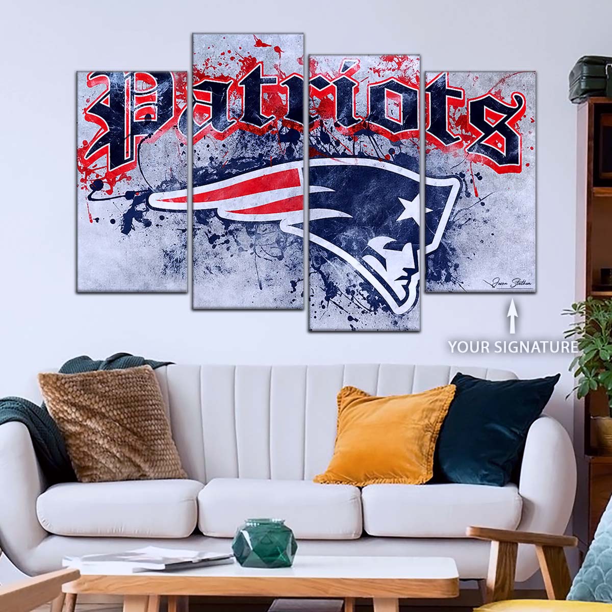 American Football Wall Art - AF5199 - New England Patriots - A Legacy in Sports - NFL Football Team - American Football Poster - American Football Canvas
