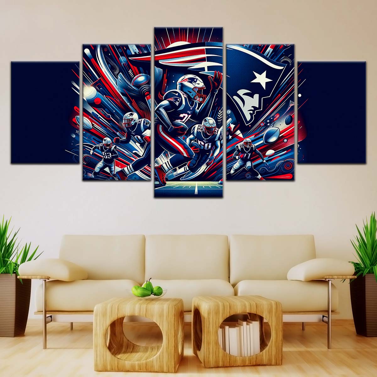 American Football Wall Art - AF5200 - New England Patriots - NFL Football Team - American Football Poster - American Football Canvas