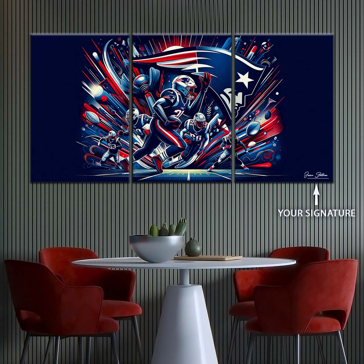 American Football Wall Art - AF5200 - New England Patriots - NFL Football Team - American Football Poster - American Football Canvas