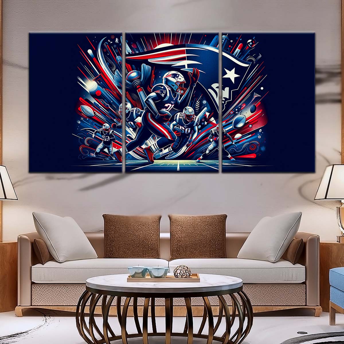 American Football Wall Art - AF5200 - New England Patriots - NFL Football Team - American Football Poster - American Football Canvas