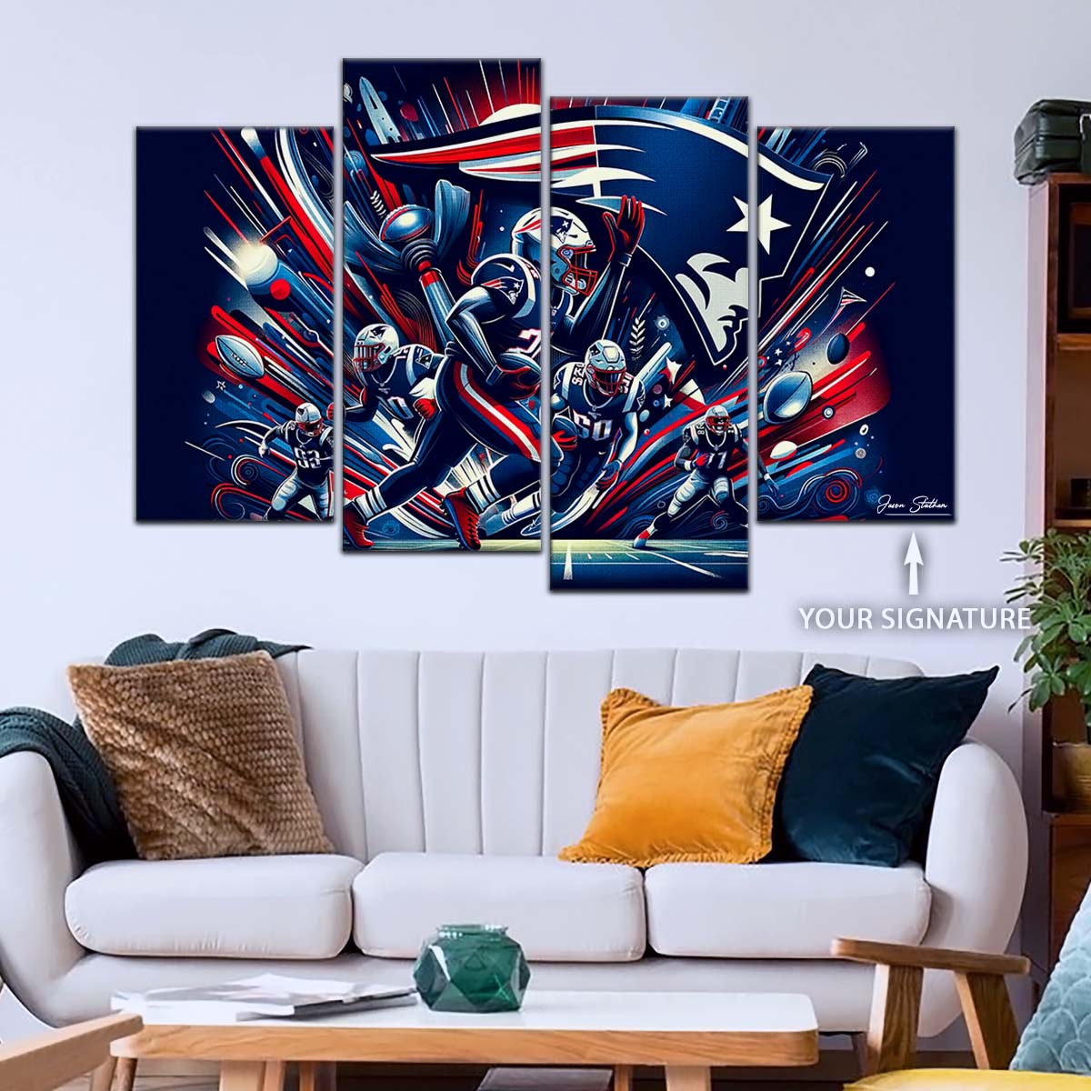 American Football Wall Art - AF5200 - New England Patriots - NFL Football Team - American Football Poster - American Football Canvas