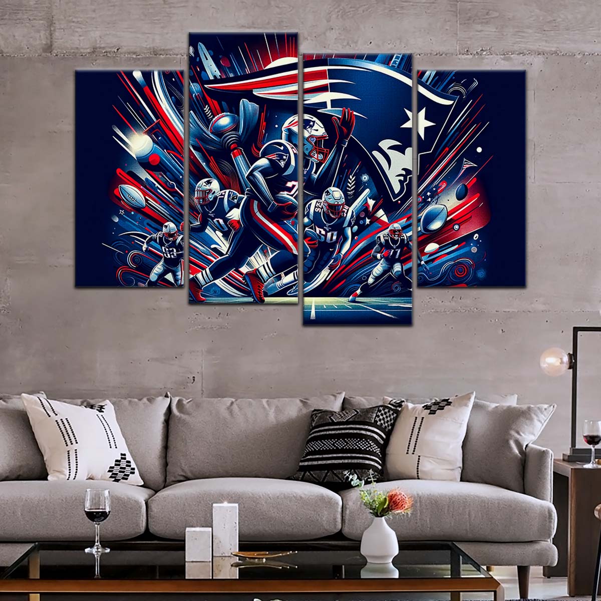 American Football Wall Art - AF5200 - New England Patriots - NFL Football Team - American Football Poster - American Football Canvas
