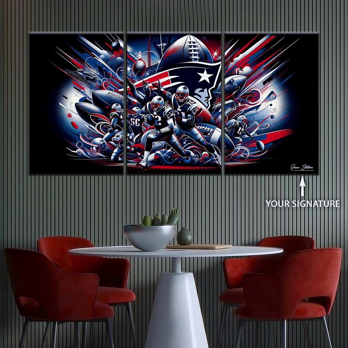 American Football Wall Art - AF5201 - New England Patriots - Super Bowl - NFL Football Team - American Football Poster - American Football Canvas