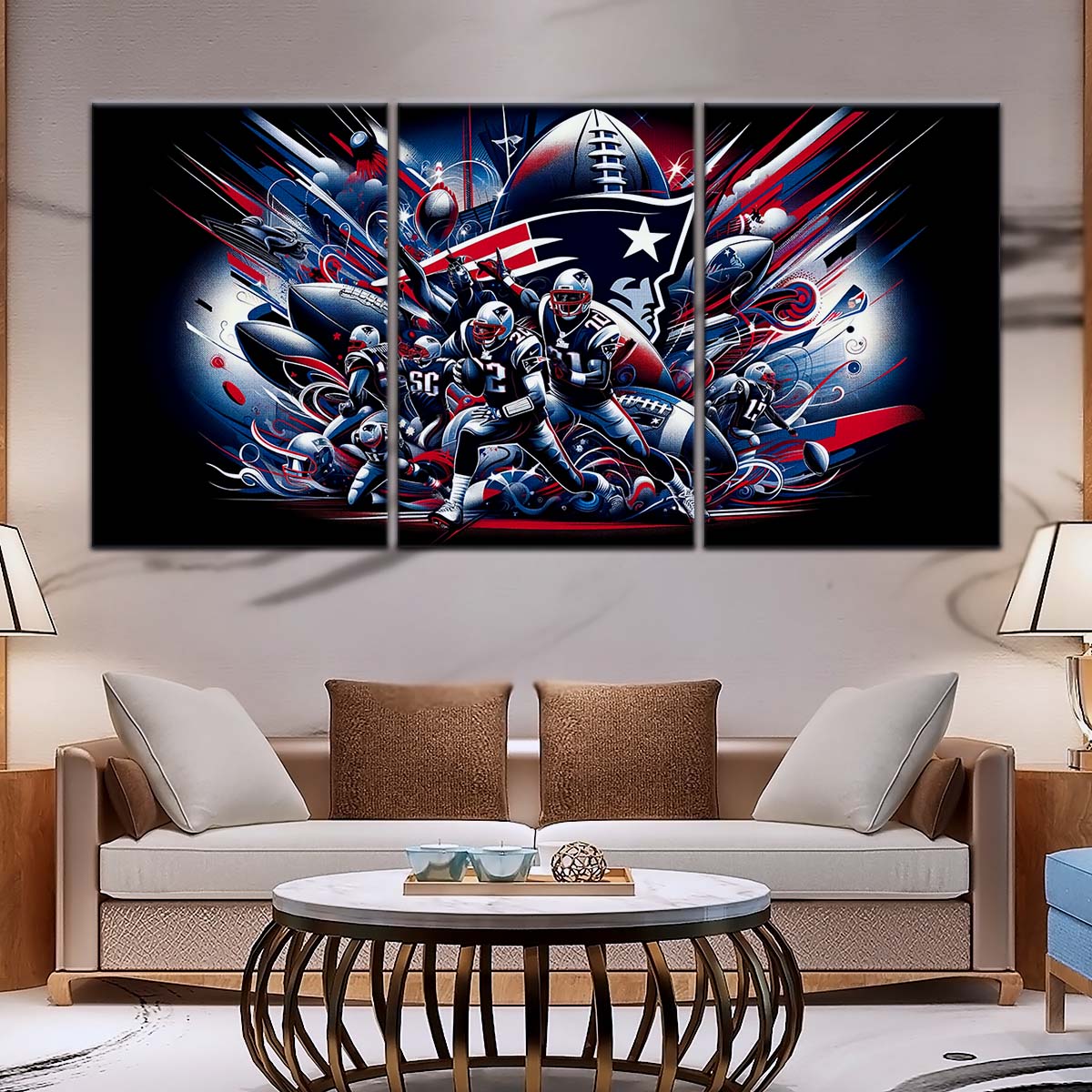 American Football Wall Art - AF5201 - New England Patriots - Super Bowl - NFL Football Team - American Football Poster - American Football Canvas