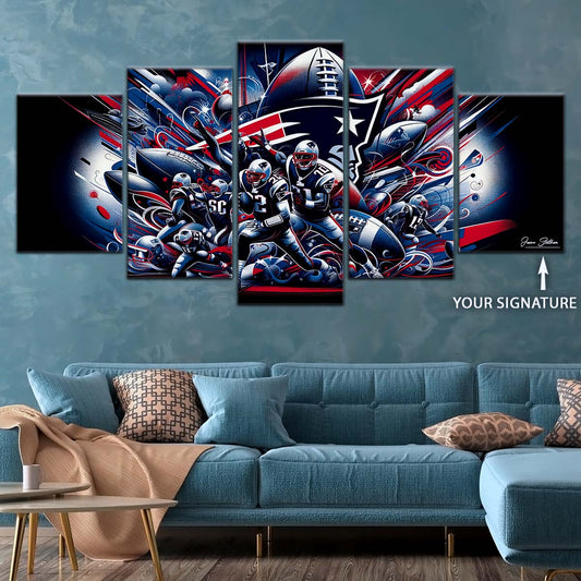American Football Wall Art - AF5201 - New England Patriots - Super Bowl - NFL Football Team - American Football Poster - American Football Canvas