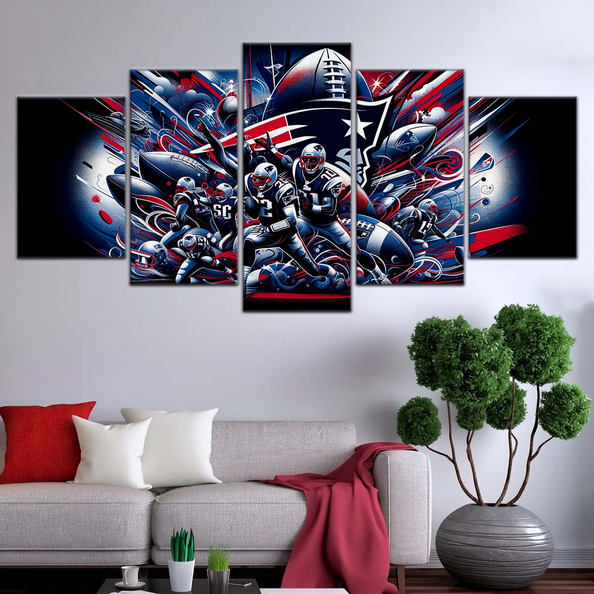 American Football Wall Art - AF5201 - New England Patriots - Super Bowl - NFL Football Team - American Football Poster - American Football Canvas