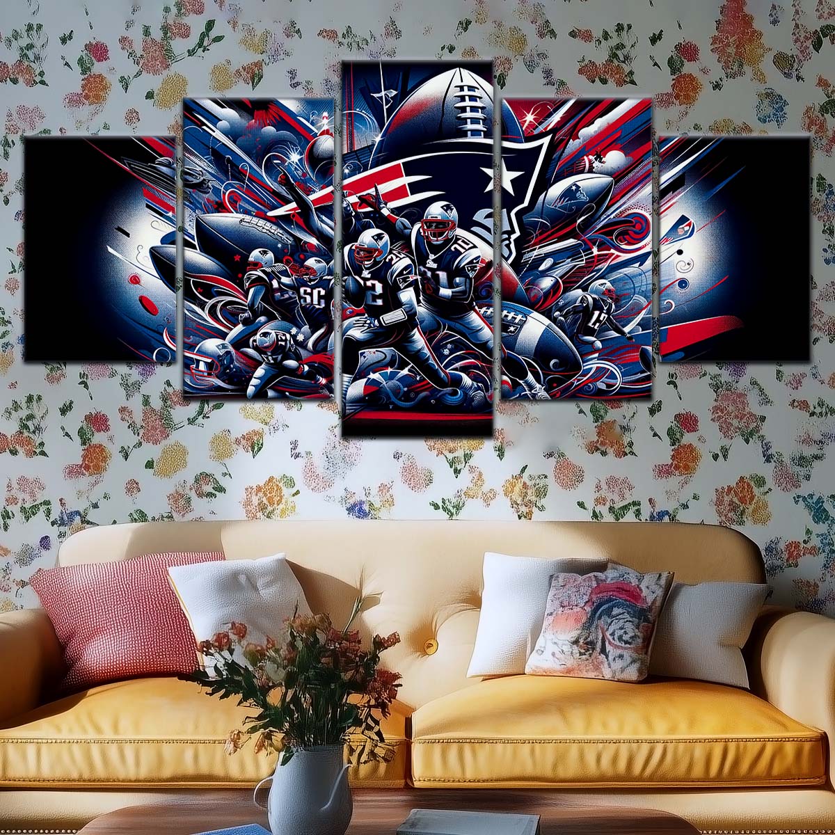 American Football Wall Art - AF5201 - New England Patriots - Super Bowl - NFL Football Team - American Football Poster - American Football Canvas