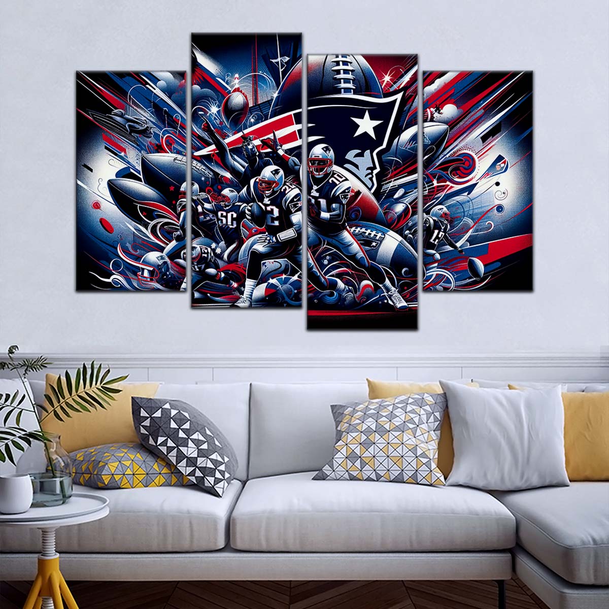 American Football Wall Art - AF5201 - New England Patriots - Super Bowl - NFL Football Team - American Football Poster - American Football Canvas