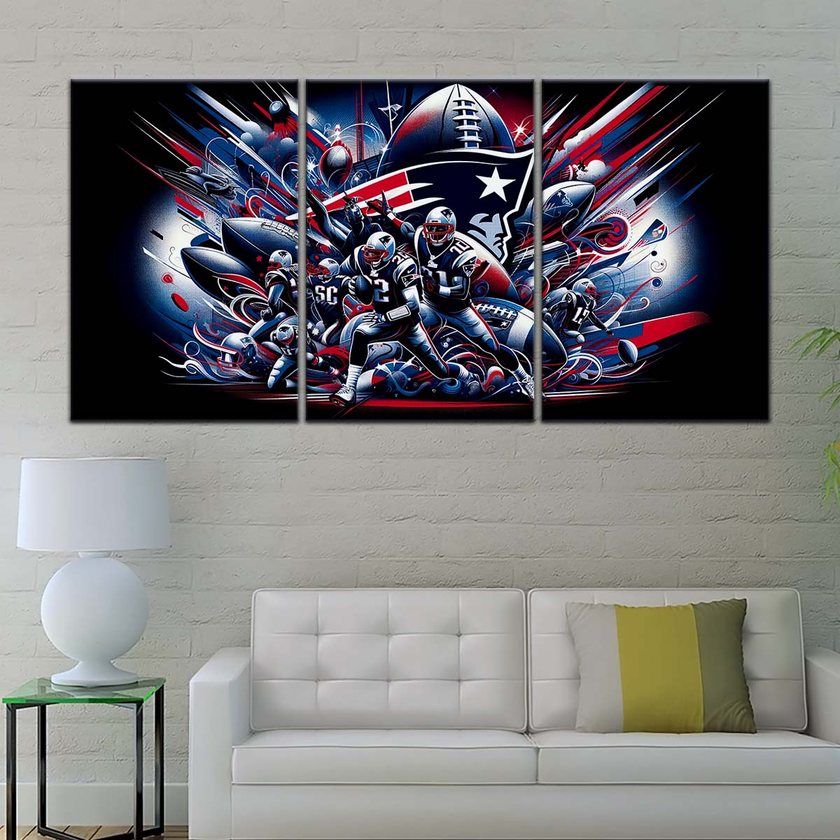 American Football Wall Art - AF5201 - New England Patriots - Super Bowl - NFL Football Team - American Football Poster - American Football Canvas
