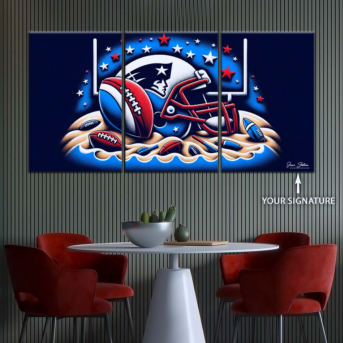 American Football Wall Art - AF5202 - New England Patriots - Ultimate Football Pride - NFL Football Team - American Football Poster - American Football Canvas