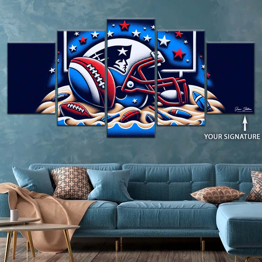 American Football Wall Art - AF5202 - New England Patriots - Ultimate Football Pride - NFL Football Team - American Football Poster - American Football Canvas