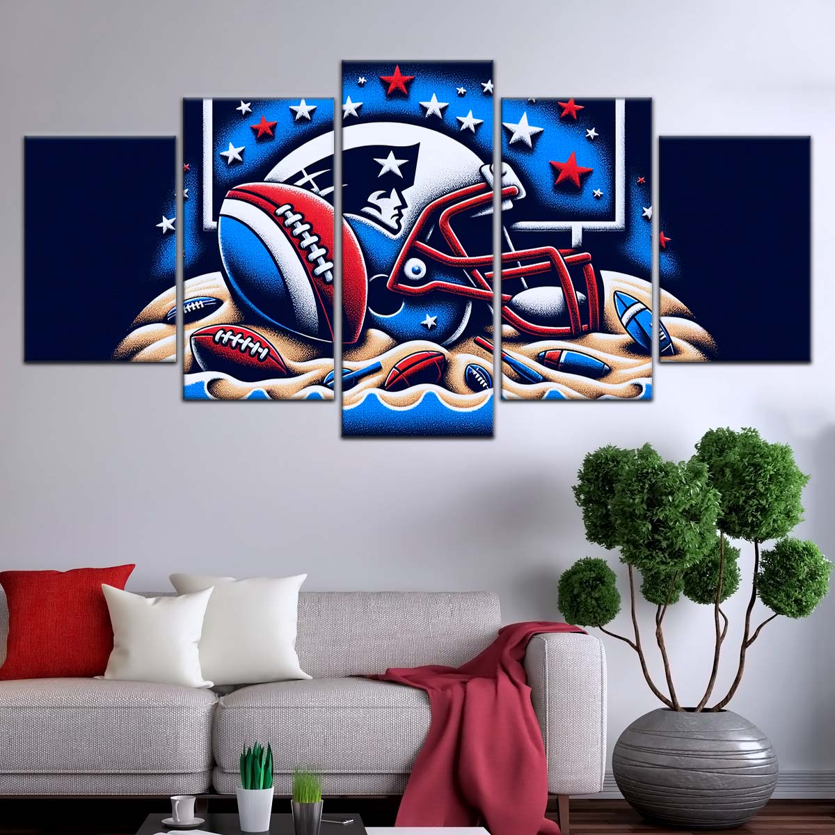 American Football Wall Art - AF5202 - New England Patriots - Ultimate Football Pride - NFL Football Team - American Football Poster - American Football Canvas
