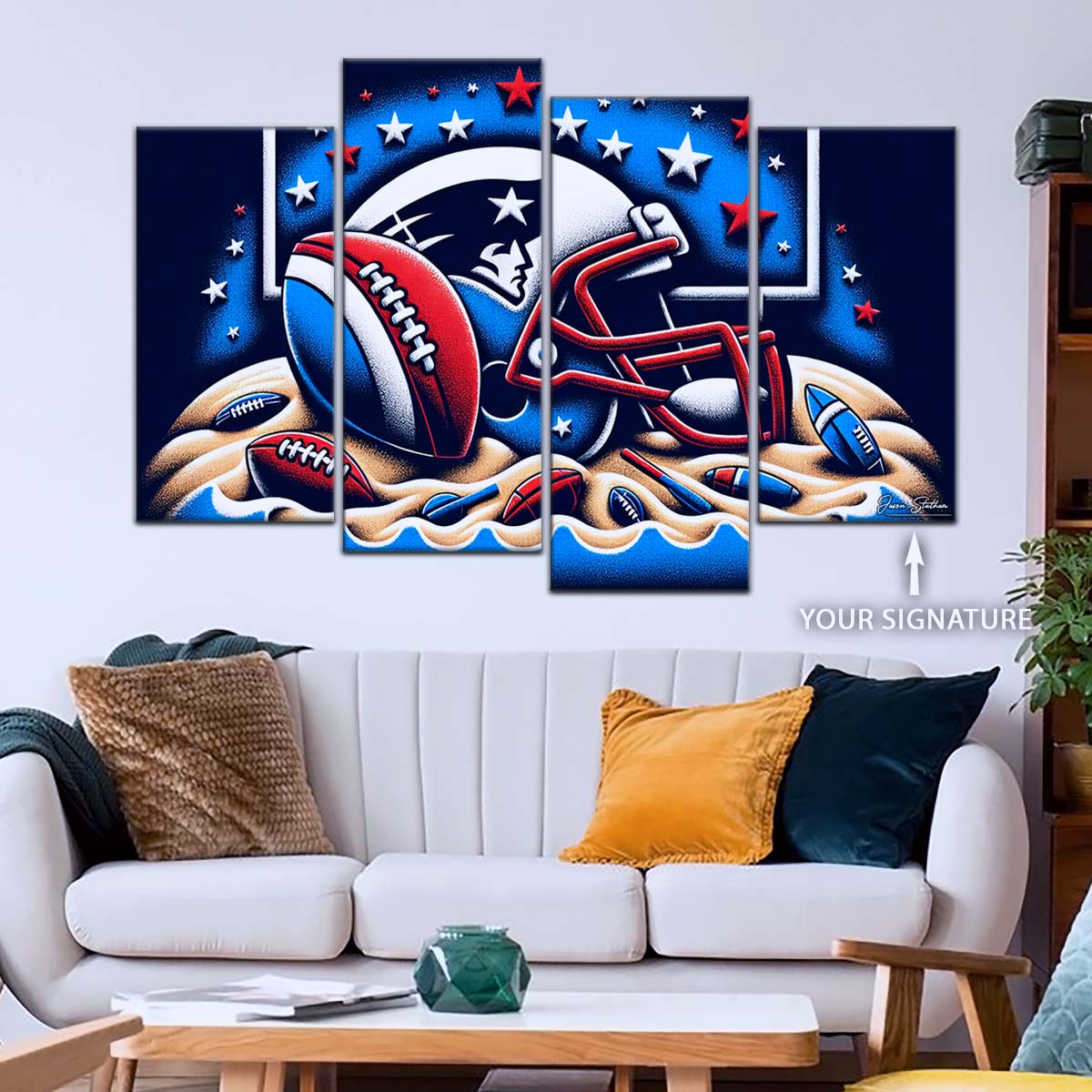 American Football Wall Art - AF5202 - New England Patriots - Ultimate Football Pride - NFL Football Team - American Football Poster - American Football Canvas