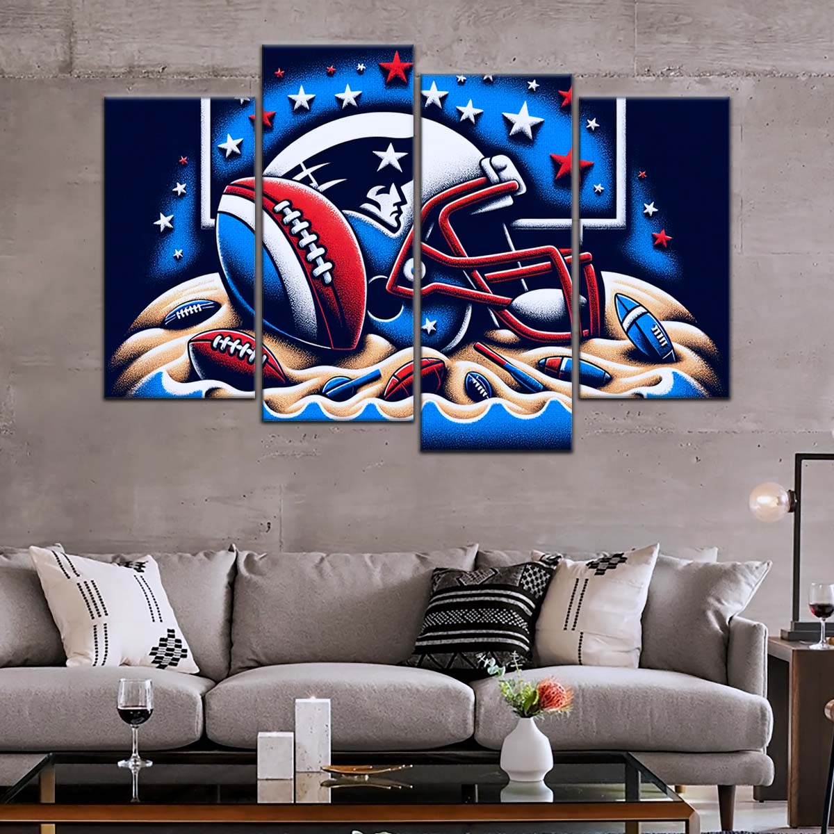 American Football Wall Art - AF5202 - New England Patriots - Ultimate Football Pride - NFL Football Team - American Football Poster - American Football Canvas