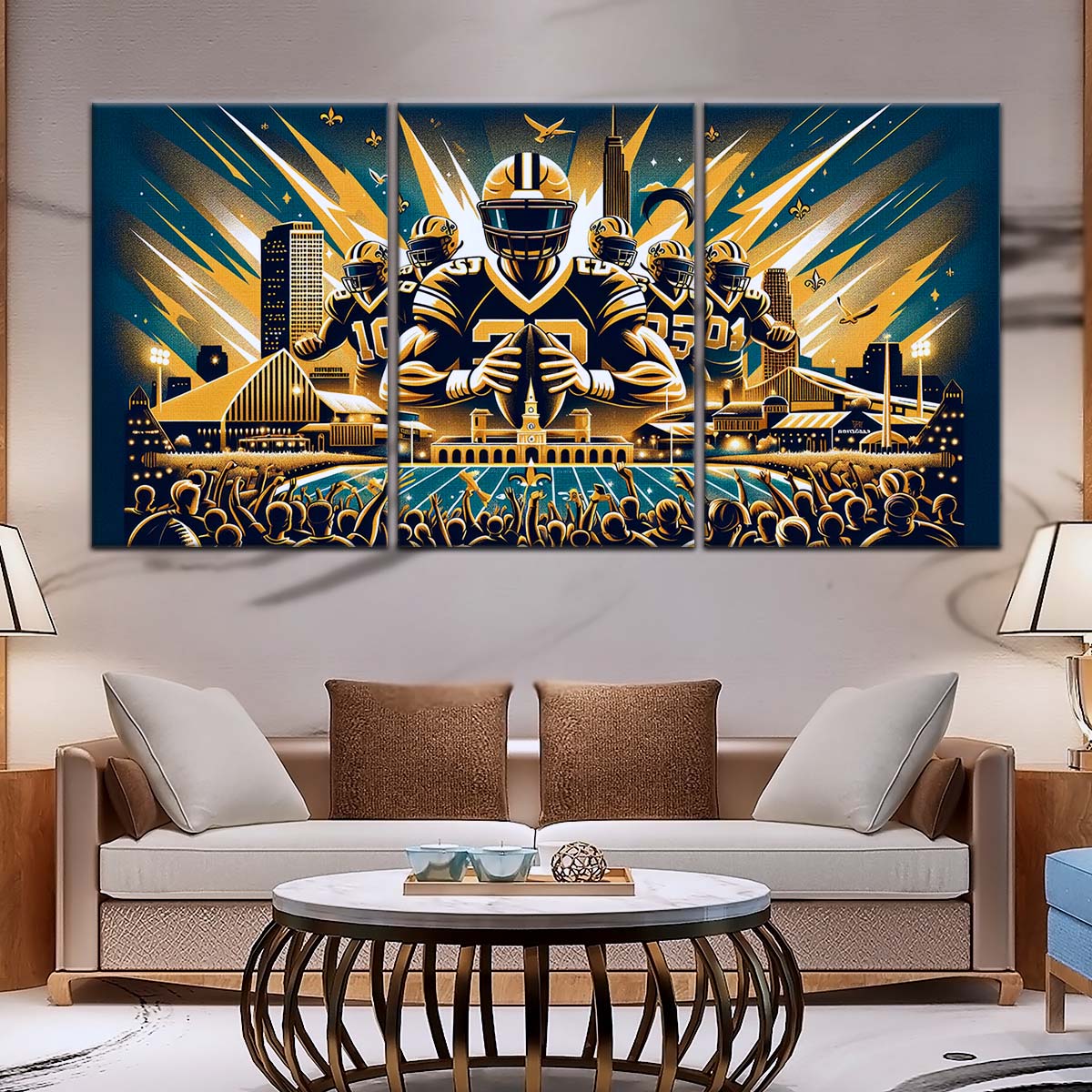 American Football Wall Art - AF5203 - New Orleans Saints - Dynamic NFL Football - American Football Poster - American Football Canvas