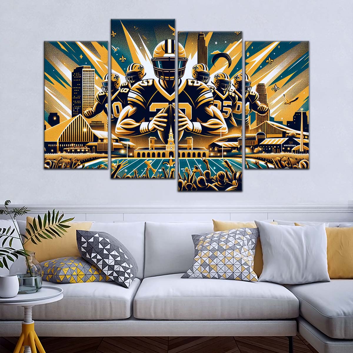 American Football Wall Art - AF5203 - New Orleans Saints - Dynamic NFL Football - American Football Poster - American Football Canvas