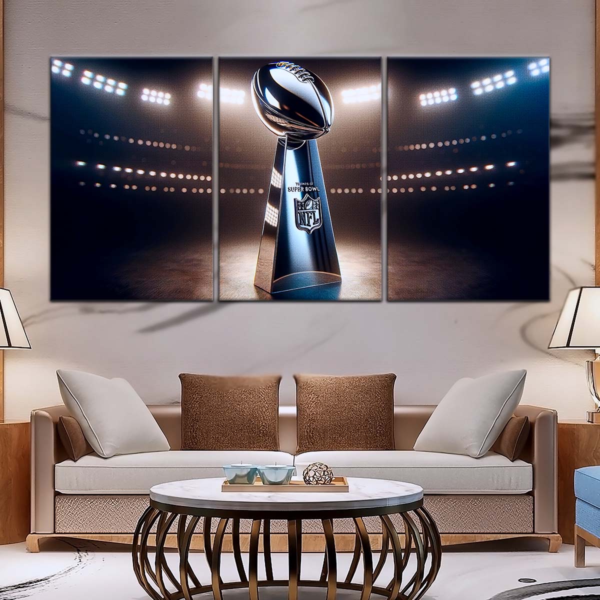 American Football Wall Art - AF5205 - NFL Football Super Bowl Trophy - American Football Poster - American Football Canvas