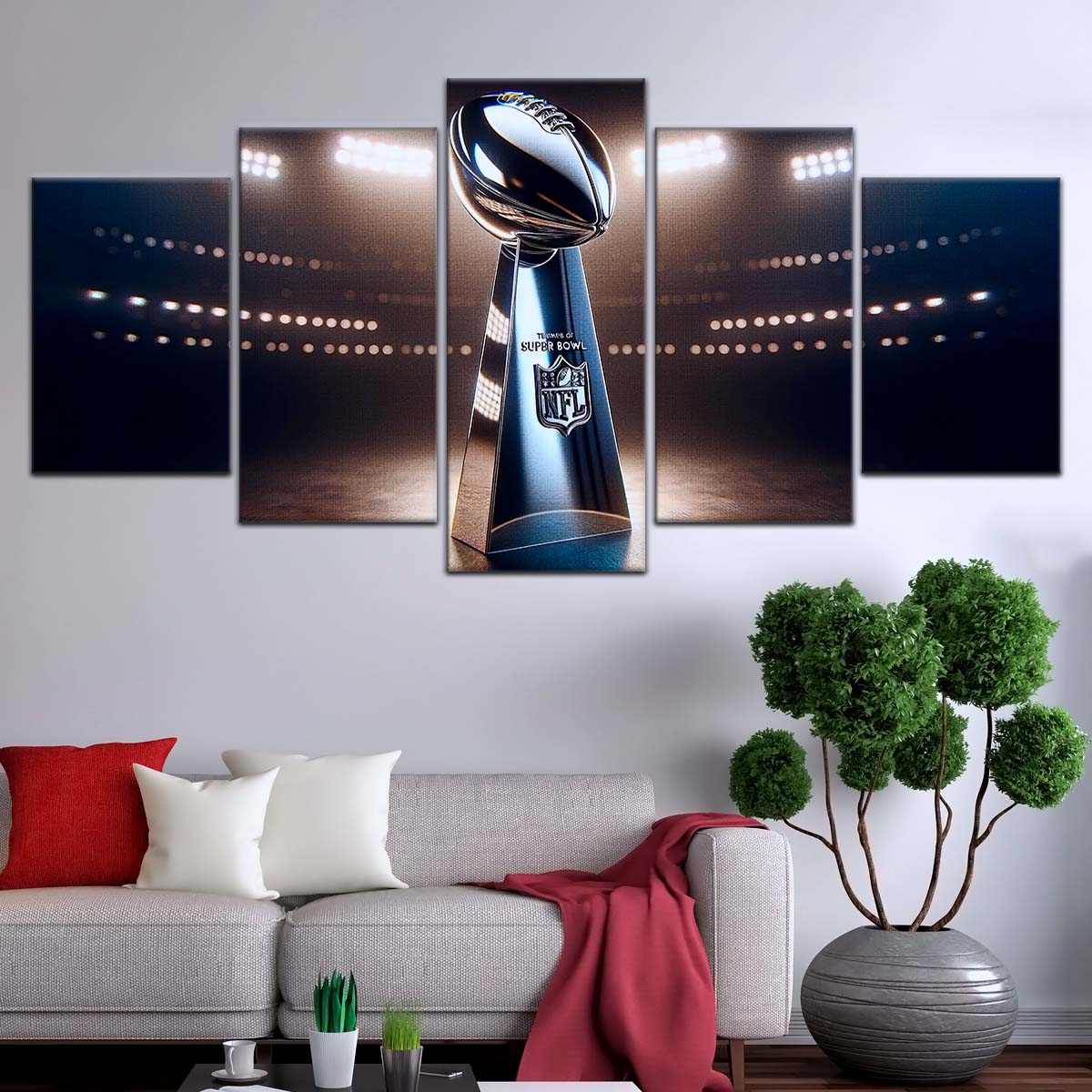 American Football Wall Art - AF5205 - NFL Football Super Bowl Trophy - American Football Poster - American Football Canvas