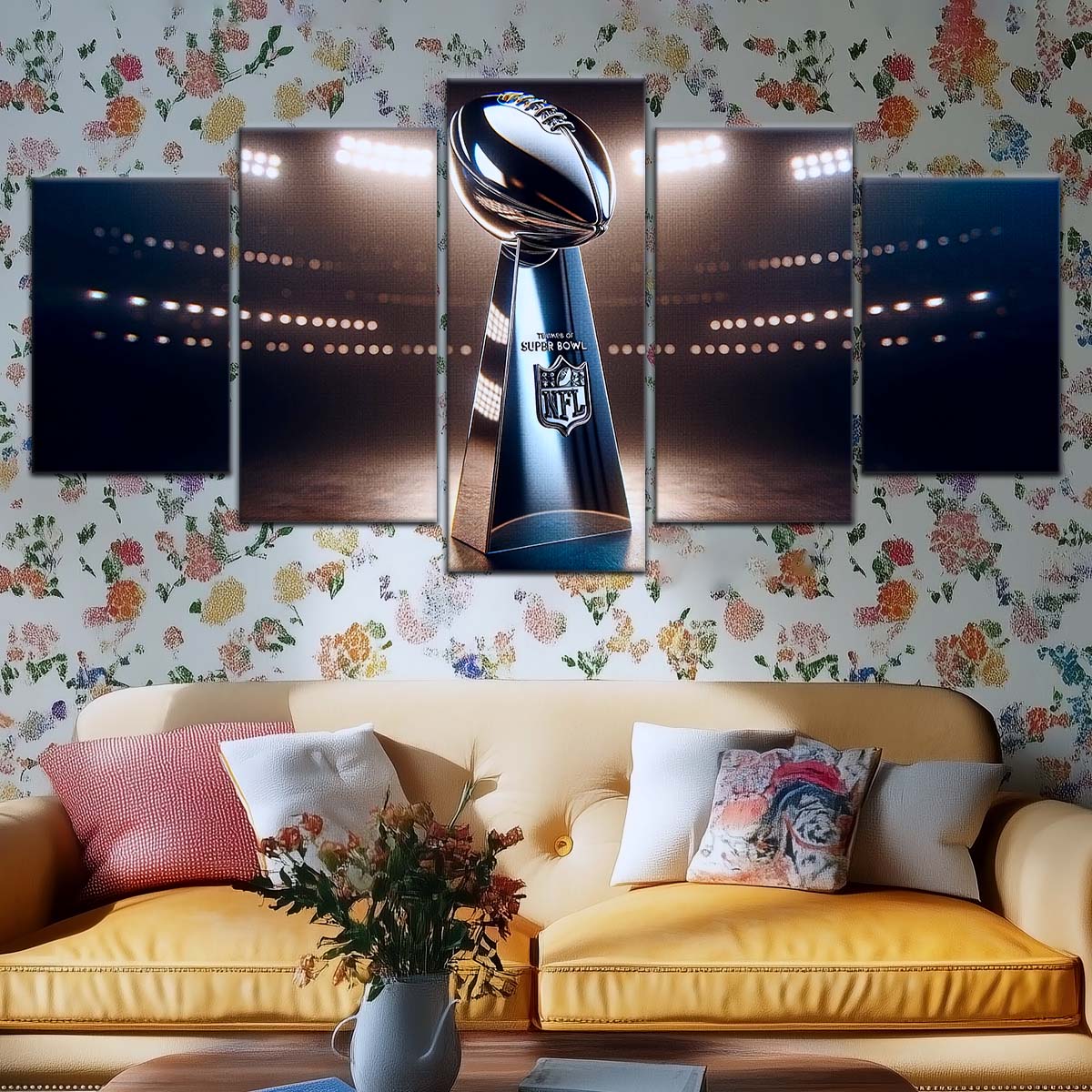 American Football Wall Art - AF5205 - NFL Football Super Bowl Trophy - American Football Poster - American Football Canvas