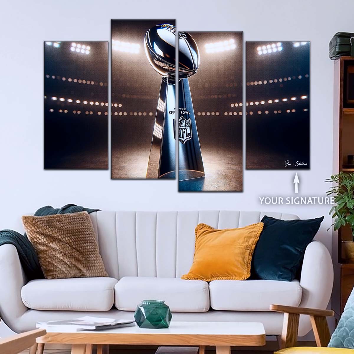 American Football Wall Art - AF5205 - NFL Football Super Bowl Trophy - American Football Poster - American Football Canvas