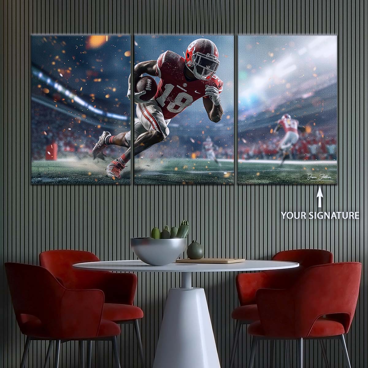 American Football Wall Art - AF5206 - NFL Football Touchdown Rush - American Football Poster - American Football Canvas