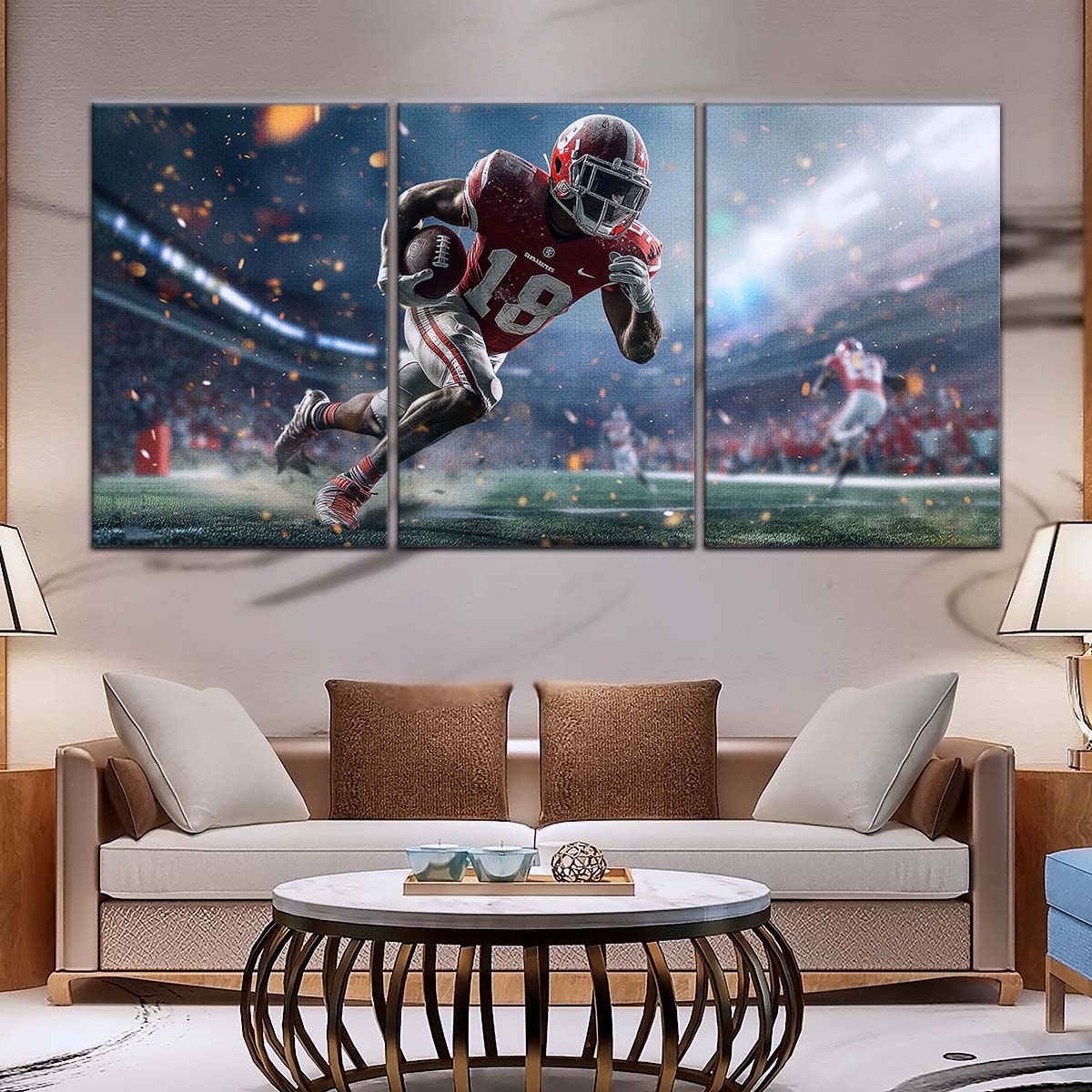 American Football Wall Art - AF5206 - NFL Football Touchdown Rush - American Football Poster - American Football Canvas
