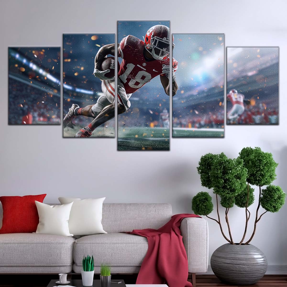 American Football Wall Art - AF5206 - NFL Football Touchdown Rush - American Football Poster - American Football Canvas