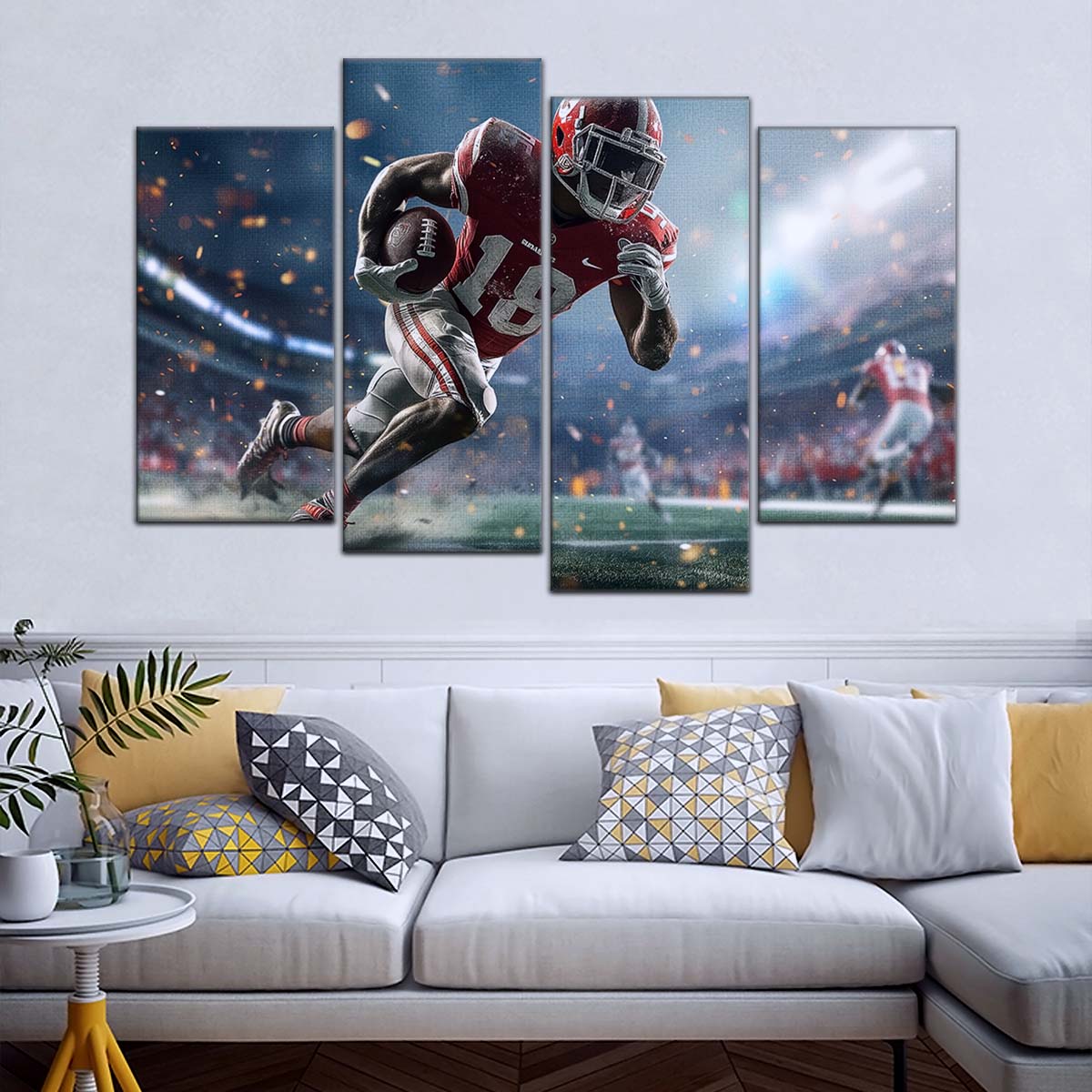 American Football Wall Art - AF5206 - NFL Football Touchdown Rush - American Football Poster - American Football Canvas