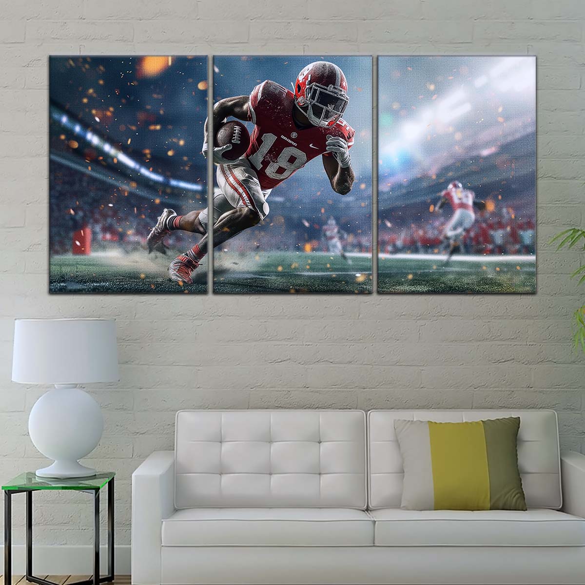 American Football Wall Art - AF5206 - NFL Football Touchdown Rush - American Football Poster - American Football Canvas