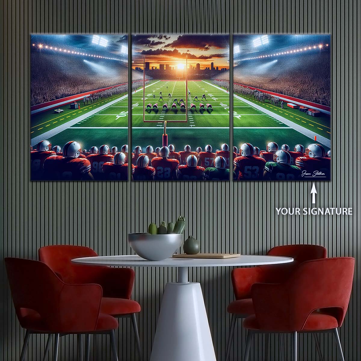American Football Wall Art - AF5207 - NFL Sunset Showdown - American Football Poster - American Football Canvas