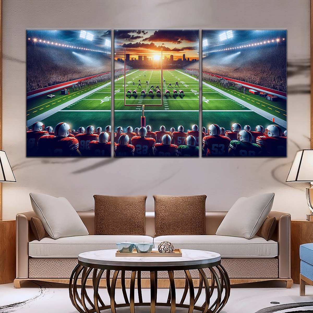 American Football Wall Art - AF5207 - NFL Sunset Showdown - American Football Poster - American Football Canvas