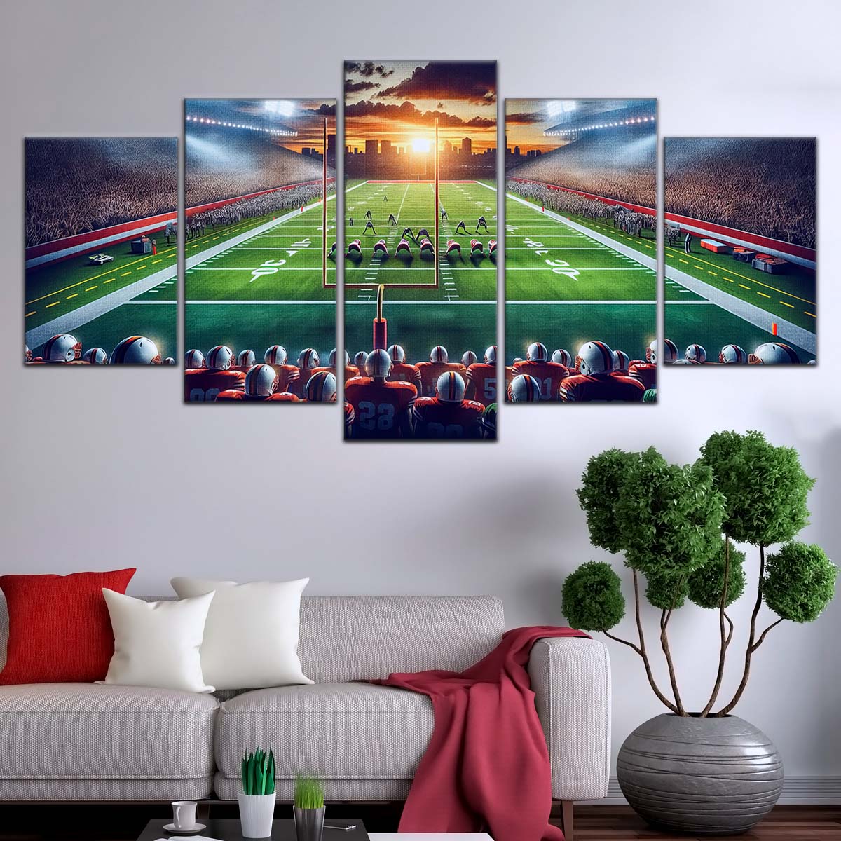 American Football Wall Art - AF5207 - NFL Sunset Showdown - American Football Poster - American Football Canvas
