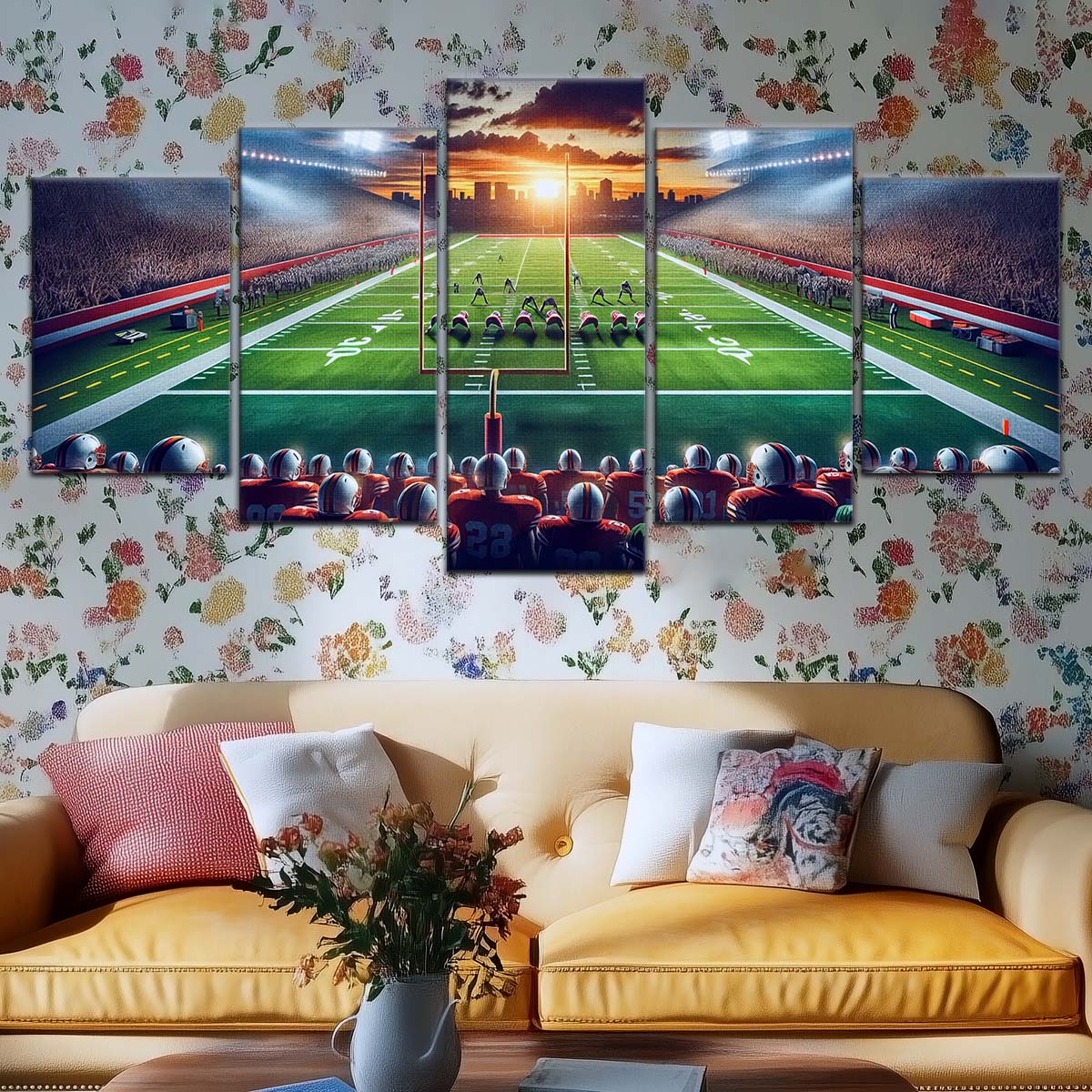 American Football Wall Art - AF5207 - NFL Sunset Showdown - American Football Poster - American Football Canvas