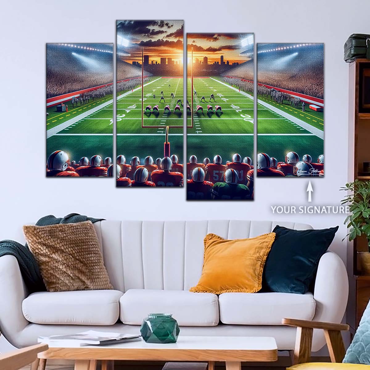 American Football Wall Art - AF5207 - NFL Sunset Showdown - American Football Poster - American Football Canvas
