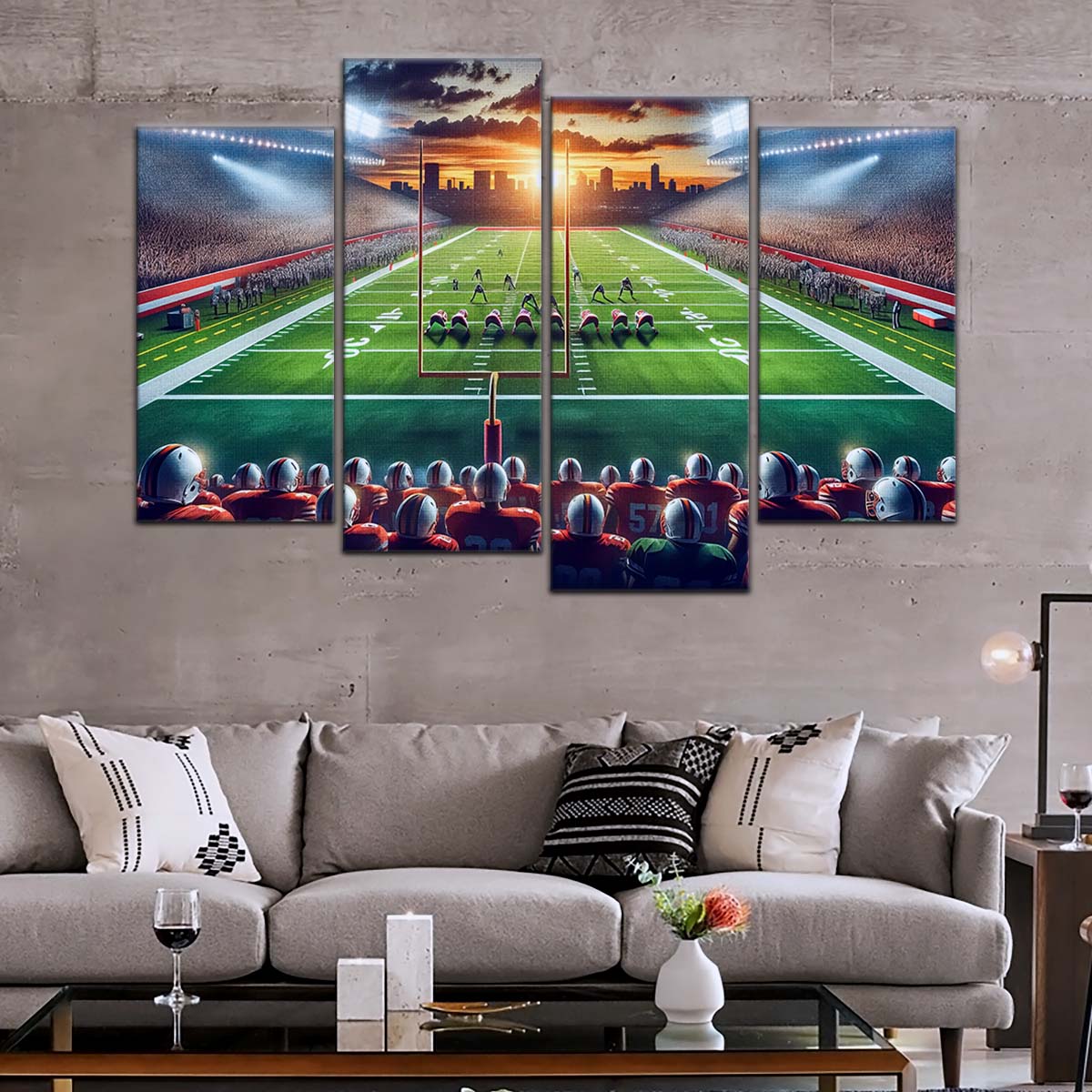 American Football Wall Art - AF5207 - NFL Sunset Showdown - American Football Poster - American Football Canvas