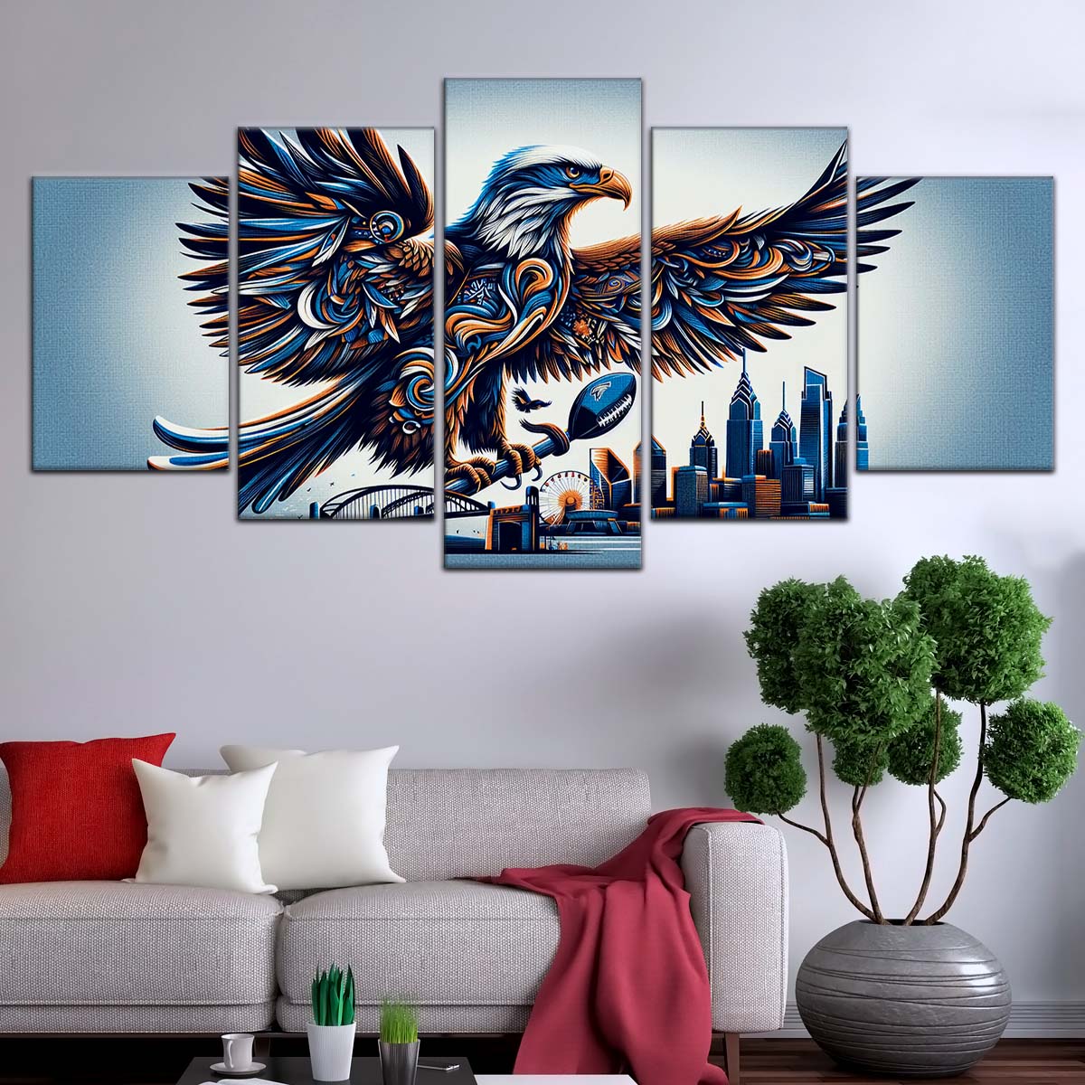 American Football Wall Art - AF5208 - Philadelphia Eagles - Majestic Flight - NFL Football Team - American Football Poster - American Football Canvas