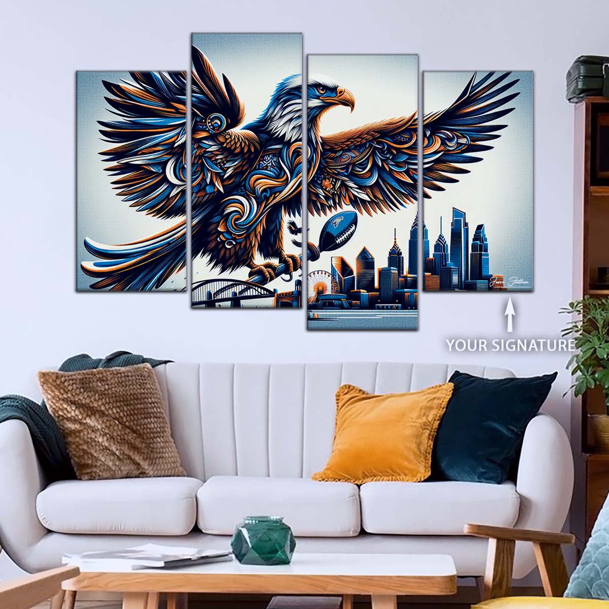 American Football Wall Art - AF5208 - Philadelphia Eagles - Majestic Flight - NFL Football Team - American Football Poster - American Football Canvas