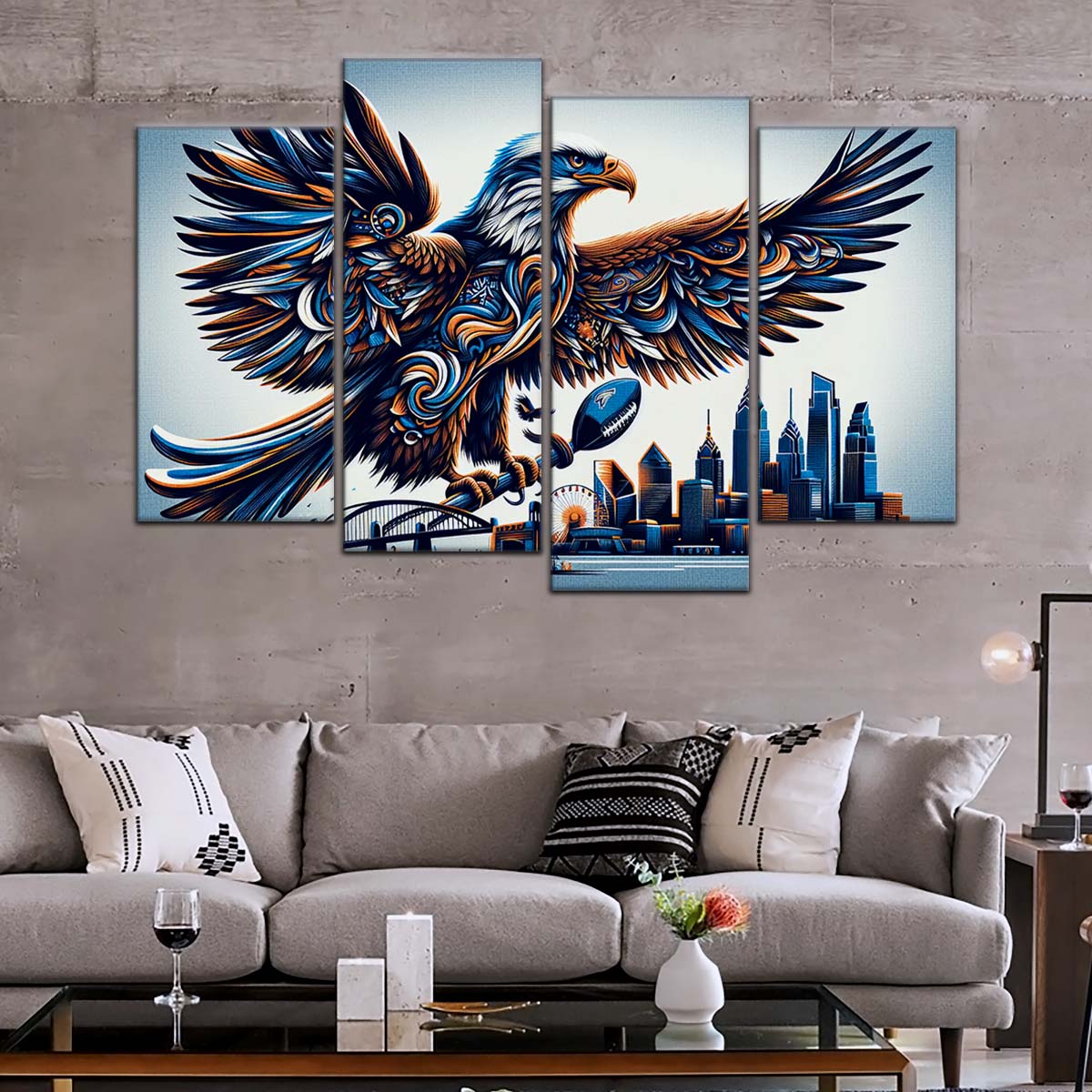American Football Wall Art - AF5208 - Philadelphia Eagles - Majestic Flight - NFL Football Team - American Football Poster - American Football Canvas