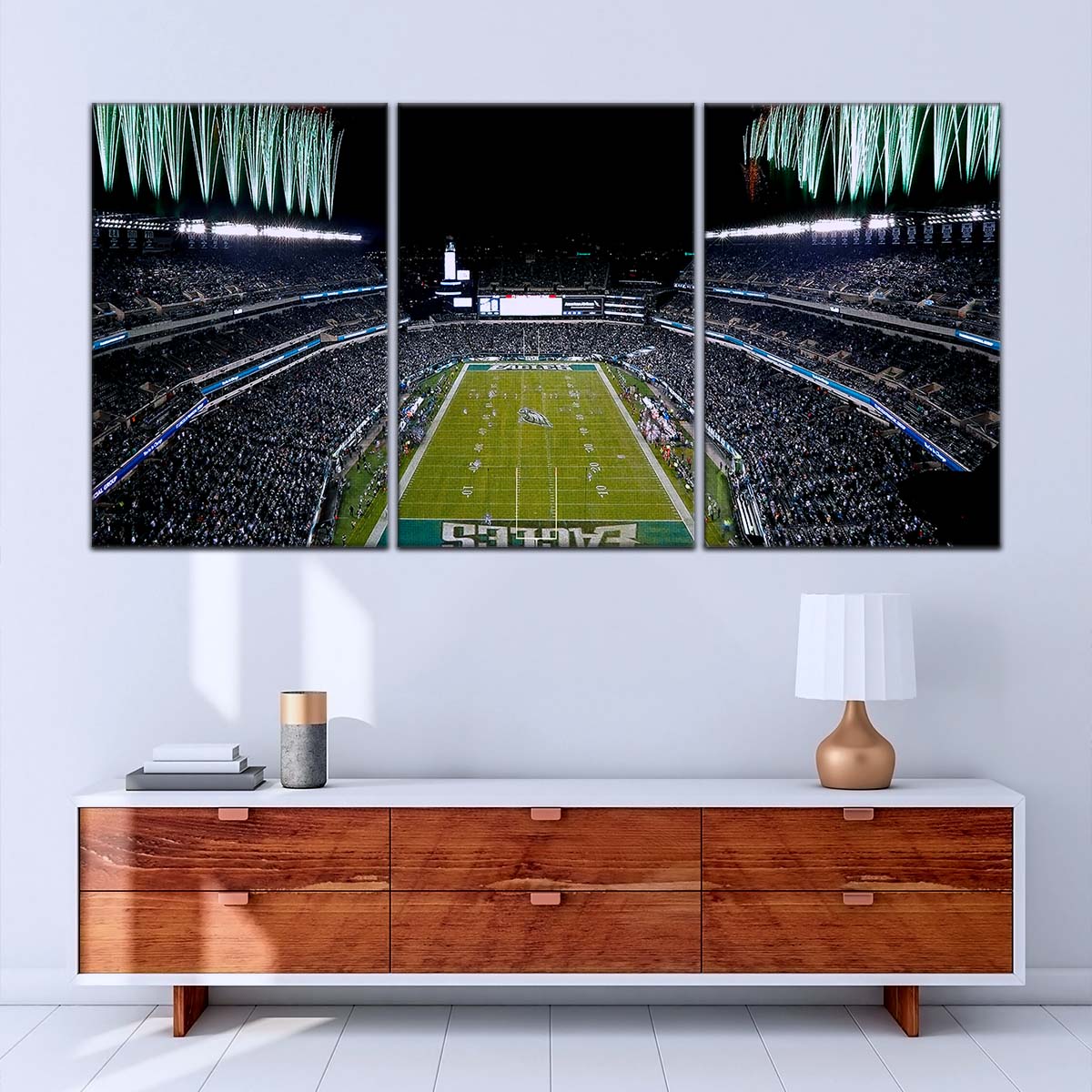 American Football Wall Art - AF5209 - Philadelphia Eagles - Night Game Atmosphere in the Stadium - NFL Football Team - American Football Poster - American Football Canvas