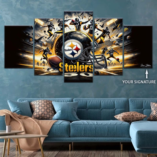 American Football Canvas Wall Art - AF5211 - Pittsburgh Steelers - NFL Teams