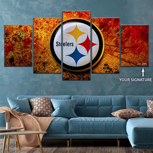 American Football Canvas Wall Art - AF5213 - Pittsburgh Steelers - Power & Passion - NFL Teams