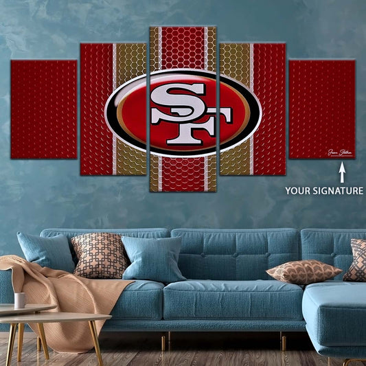 American Football Canvas Wall Art - AF5214 - San Francisco 49ers - Capture the Spirit of NFL Football