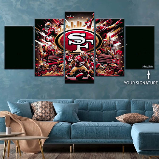 American Football Wall Art - AF5215 - San Francisco 49ers - Epic Super Bowl NFL Football Team - American Football Poster - American Football Canvas