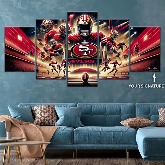 American Football Canvas Wall Art - AF5217 - San Francisco 49ers - NFL Super Bowl