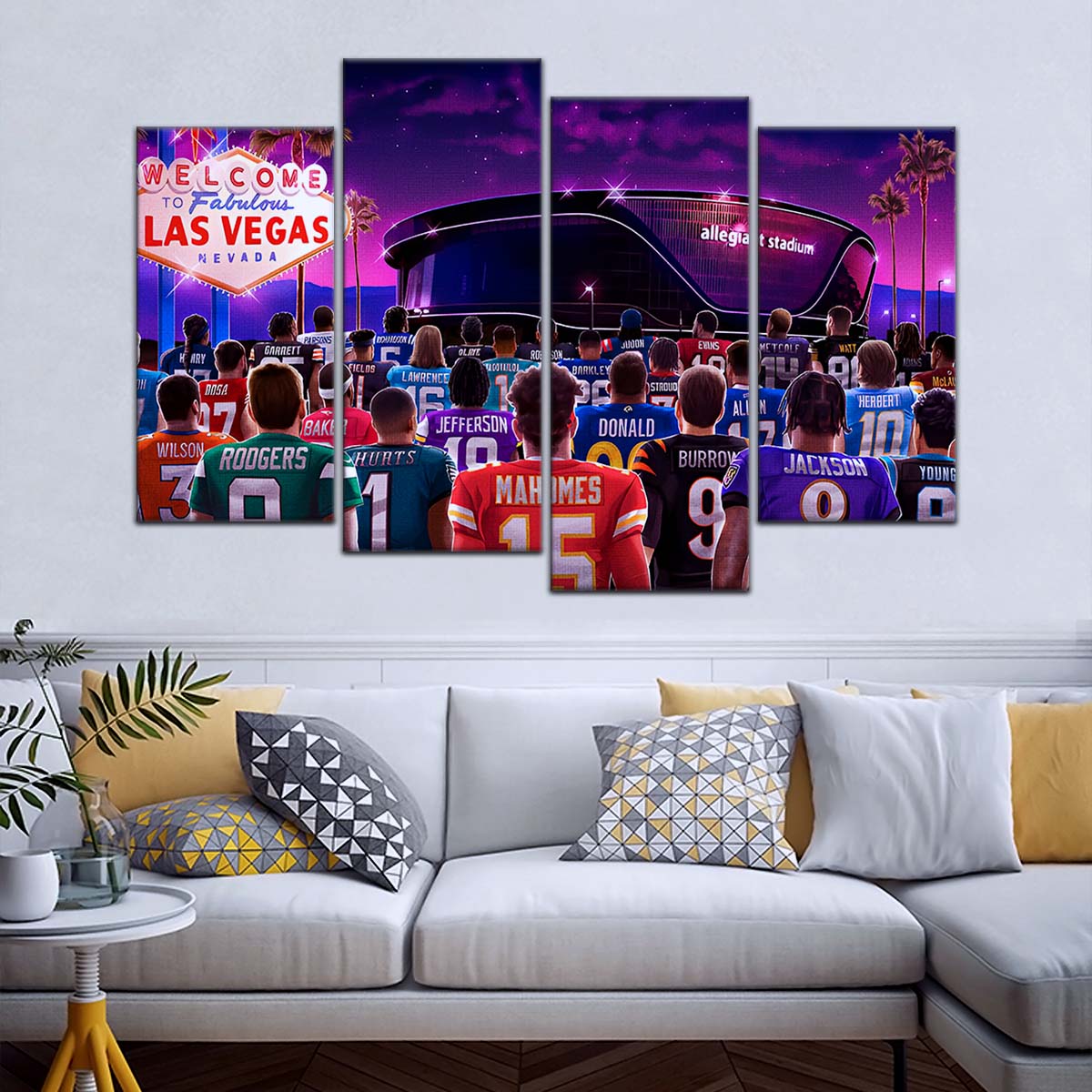 American Football Wall Art - AF5220 - Super Bowl - NFL Stars & Las Vegas Stadium - NFL Football Team - American Football Poster - American Football Canvas