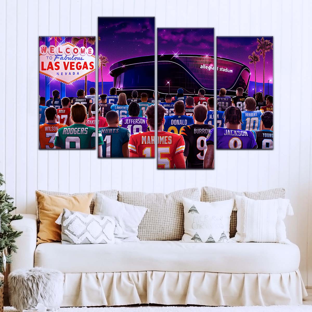 American Football Wall Art - AF5220 - Super Bowl - NFL Stars & Las Vegas Stadium - NFL Football Team - American Football Poster - American Football Canvas