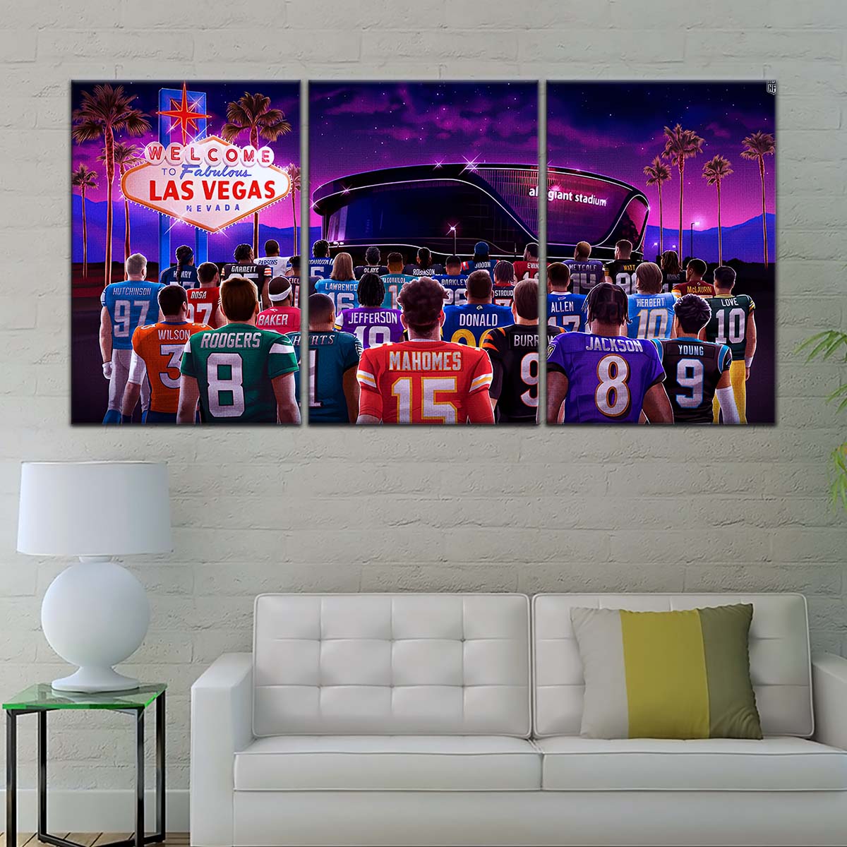 American Football Wall Art - AF5220 - Super Bowl - NFL Stars & Las Vegas Stadium - NFL Football Team - American Football Poster - American Football Canvas