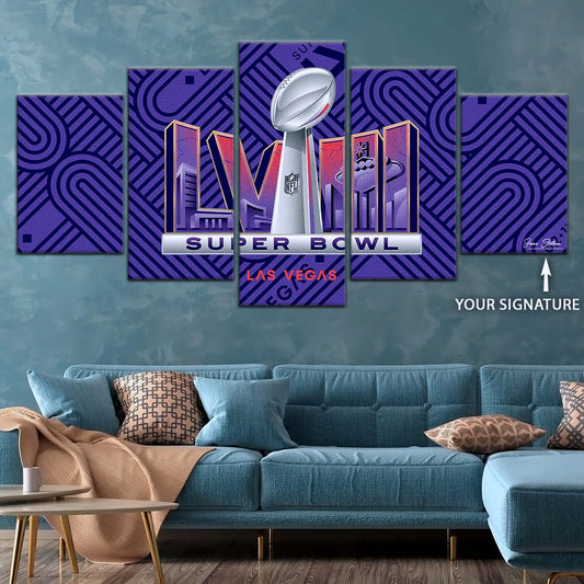 American Football Canvas Wall Art - AF5223 - Super Bowl LVII - NFL Football Championship